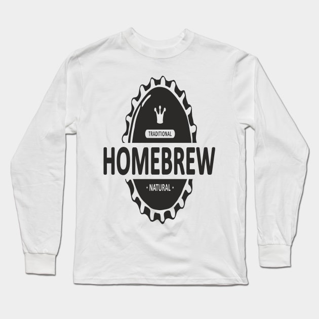 Traditional HomeBrew  Natural Long Sleeve T-Shirt by The Squeez